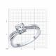 Серебряное кольцо SOKOLOV 94013948-91 с фианитом