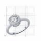 Серебряное кольцо SOKOLOV 94013959-91 с фианитом