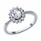 Серебряное кольцо SOKOLOV 94013968-91 с фианитом