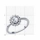Серебряное кольцо SOKOLOV 94013968-91 с фианитом