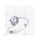 Серебряное кольцо SOKOLOV 94014019-91 с фианитом