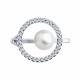 Серебряное кольцо SOKOLOV 94014048-91 с фианитом и жемчугом