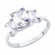 Серебряное кольцо SOKOLOV 94014051-91 с фианитом