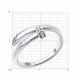 Серебряное кольцо SOKOLOV 94014212-91 с фианитом
