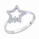 Серебряное кольцо SOKOLOV 94014280-91 с фианитом