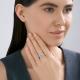 Серебряное кольцо SOKOLOV 94014484-91 с фианитом