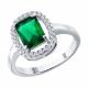 Серебряное кольцо SOKOLOV 94014491-91 с фианитом
