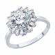 Серебряное кольцо SOKOLOV 94014883-91 с фианитом