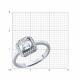 Серебряное кольцо SOKOLOV 94014891-91 с фианитом