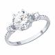 Серебряное кольцо SOKOLOV 94014958 с фианитом