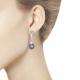 Серебряные серьги SOKOLOV 94022084 с фианитом и жемчугом Swarovski
