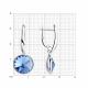 Серебряные серьги SOKOLOV 94022876 с кристаллом Swarovski