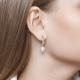 Серебряные серьги SOKOLOV 94022911 с фианитом и жемчугом Swarovski
