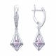 Серебряные серьги SOKOLOV 94022954 с фианитом и кристаллом Swarovski