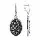 Серебряные серьги SOKOLOV 94023682 с фианитом и кристаллом Swarovski
