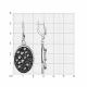 Серебряные серьги SOKOLOV 94023682 с фианитом и кристаллом Swarovski