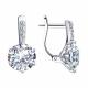 Серебряные серьги SOKOLOV 94025222-91 с фианитом