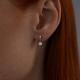 Серебряные серьги SOKOLOV 94025264-91 с фианитом