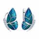 Серебряные серьги SOKOLOV 94025997-91 с фианитом и эмалью