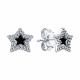 Серебряные серьги SOKOLOV 94026045-91 с фианитом и эмалью