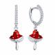 Серебряные серьги SOKOLOV 94026608-91 с фианитом и эмалью