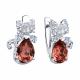 Серебряные серьги SOKOLOV 94026667 с фианитом и кристаллом Swarovski