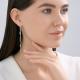 Серебряные серьги SOKOLOV 94027302 с фианитом и рубиновым корундом