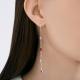 Серебряные серьги SOKOLOV 94027302 с фианитом и рубиновым корундом