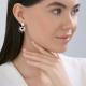Серебряные серьги SOKOLOV 94027329 с фианитом и жемчугом