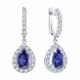 Серебряные серьги SOKOLOV 94027354 с фианитом и танзанитом
