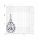 Серебряная подвеска SOKOLOV 94031286 с фианитом
