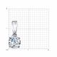 Серебряная подвеска SOKOLOV 94032252-91 с фианитом