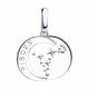 Серебряная подвеска Знак зодиака Рыбы SKLV с фианитом 94032635