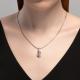 Серебряная подвеска SOKOLOV 94033198-91 с фианитом и эмалью
