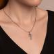 Серебряная подвеска SOKOLOV 94033209-91 с фианитом и эмалью