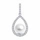 Серебряная подвеска SOKOLOV 94033211-91 с фианитом и жемчугом