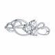 Серебряная брошь SOKOLOV 94040032 с фианитом