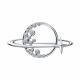 Серебряная брошь SOKOLOV 94040174 с фианитом