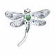 Серебряная брошь SOKOLOV 94040271-91 с фианитом