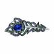Серебряная брошь SOKOLOV 94040276-91 с фианитом
