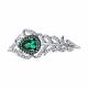 Серебряная брошь SOKOLOV 94040277-91 с фианитом