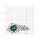 Серебряная брошь SOKOLOV 94040277-91 с фианитом