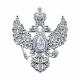 Серебряная брошь SOKOLOV 94040282-91 с фианитом