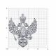Серебряная брошь SOKOLOV 94040282-91 с фианитом