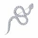 Серебряная брошь SOKOLOV 94040287 с фианитом