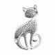 Серебряная брошь SOKOLOV 94040300-91 с фианитом