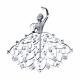 Серебряная брошь SOKOLOV 94040331-91 с фианитом