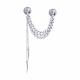 Серебряная брошь SOKOLOV 94040335-91 с фианитом