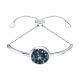 Серебряный браслет SOKOLOV 94050409 с фианитом и кристаллом Swarovski