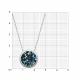 Серебряное колье SOKOLOV 94070121 с кристаллом Swarovski